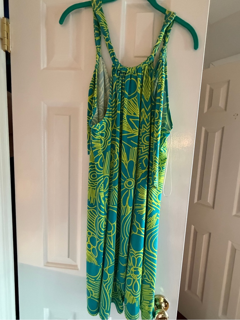 Trina Turk Teal & Lime Floral Sundress